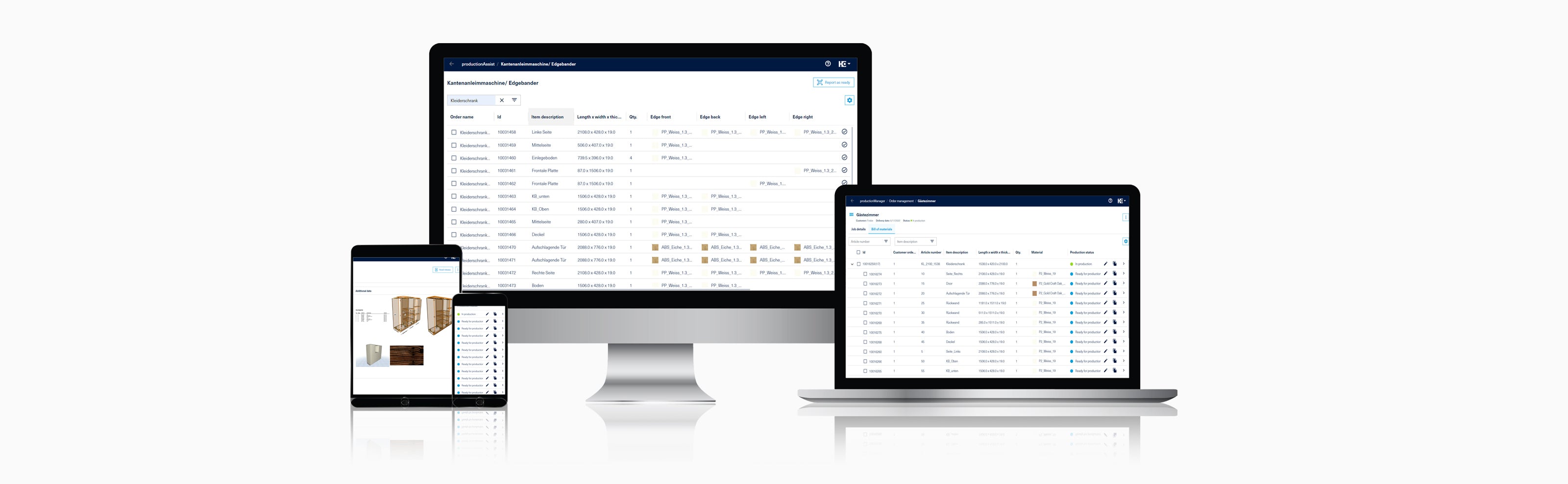 productionManager - Transparency to the workshop
