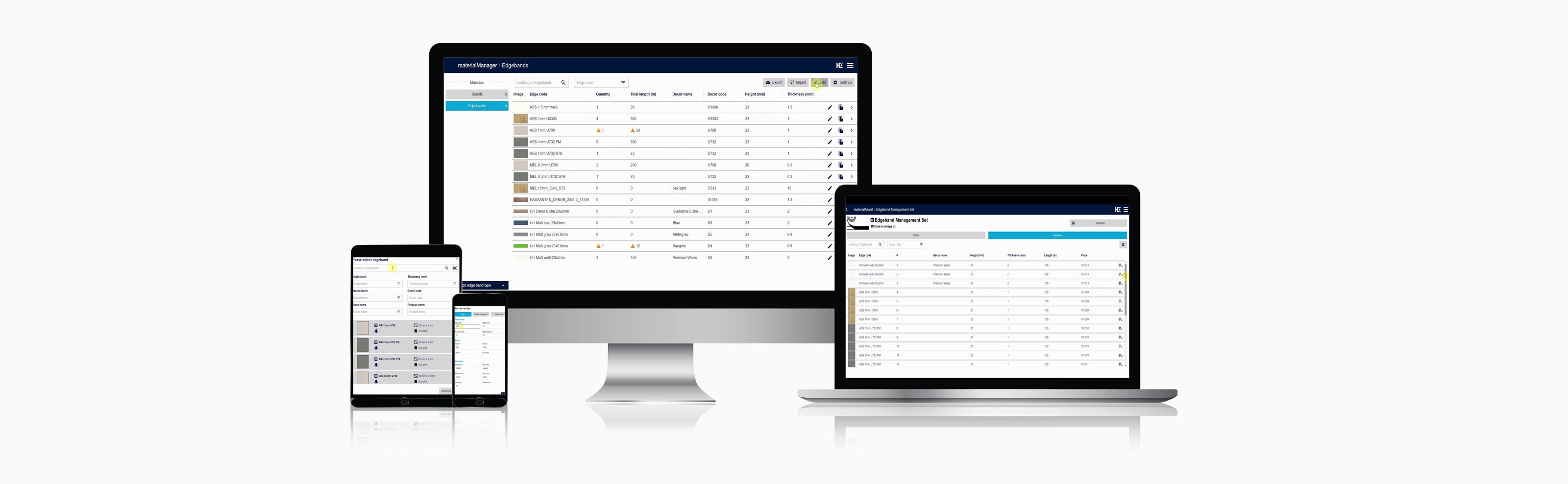 Edgeband Management Set: The edgeband assistant