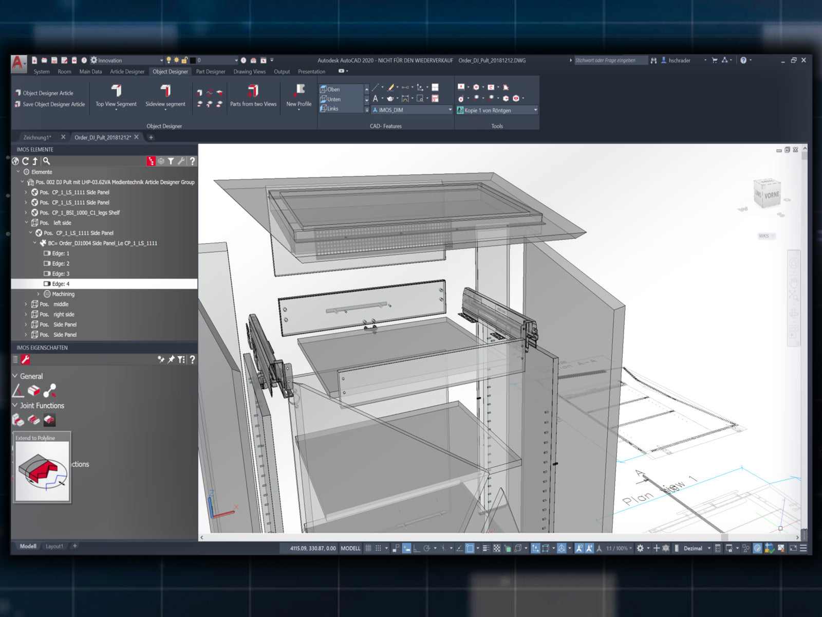 HOMAG iX - 3D design and production for furniture & interior fitting