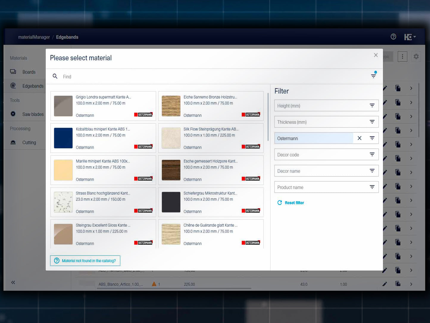 material Manager - All data managed in just one digital application.