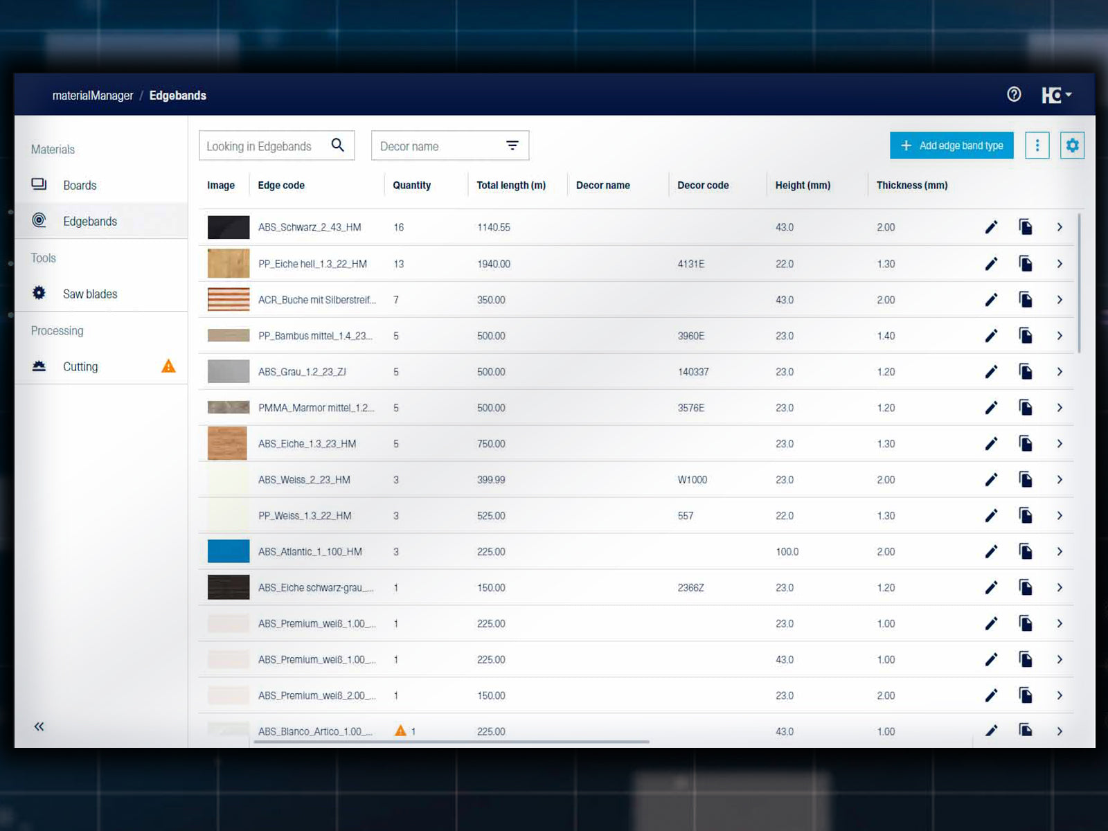 material Manager - All data managed in just one digital application.