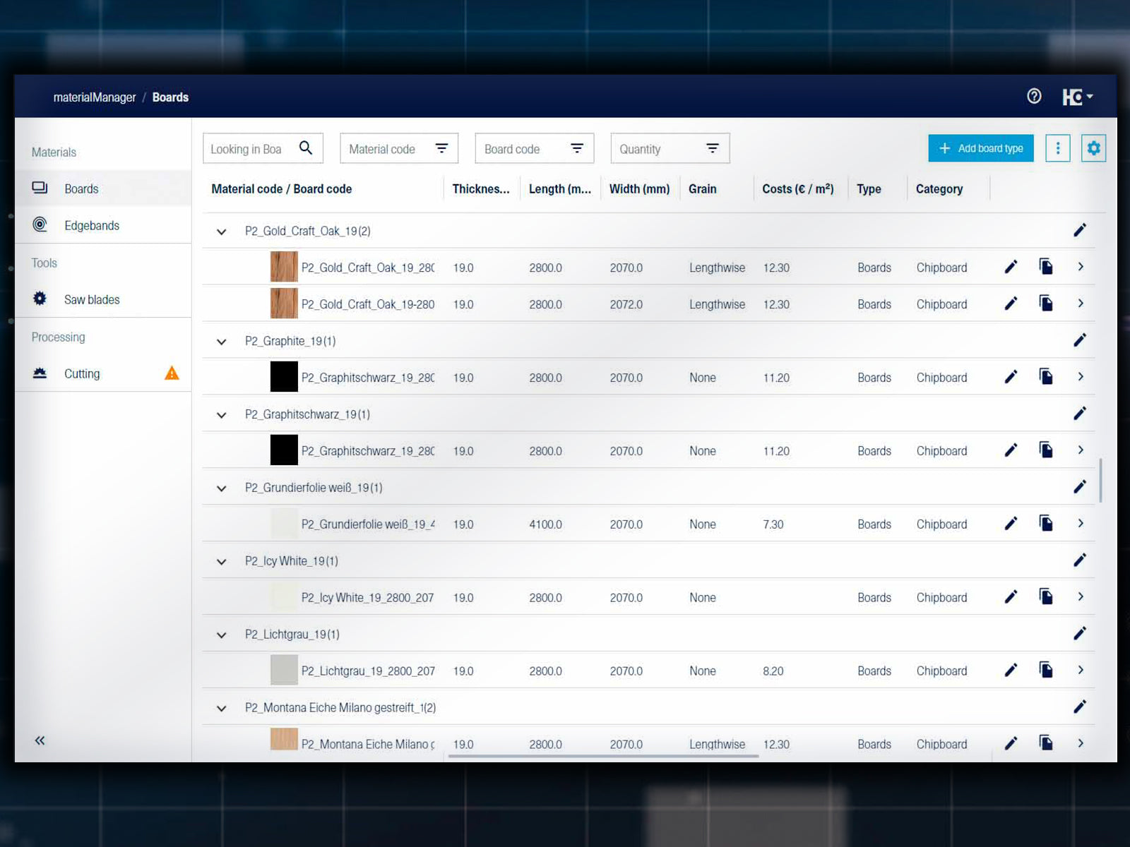material Manager - All data managed in just one digital application.