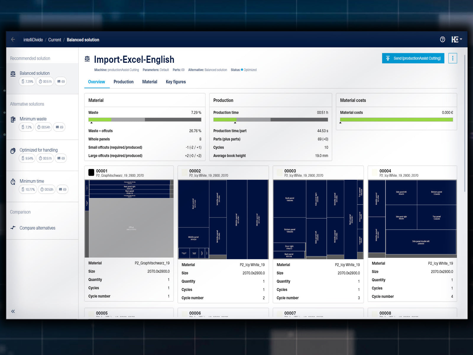 intelliDivide Cutting - Optimization for cutting processes on saws